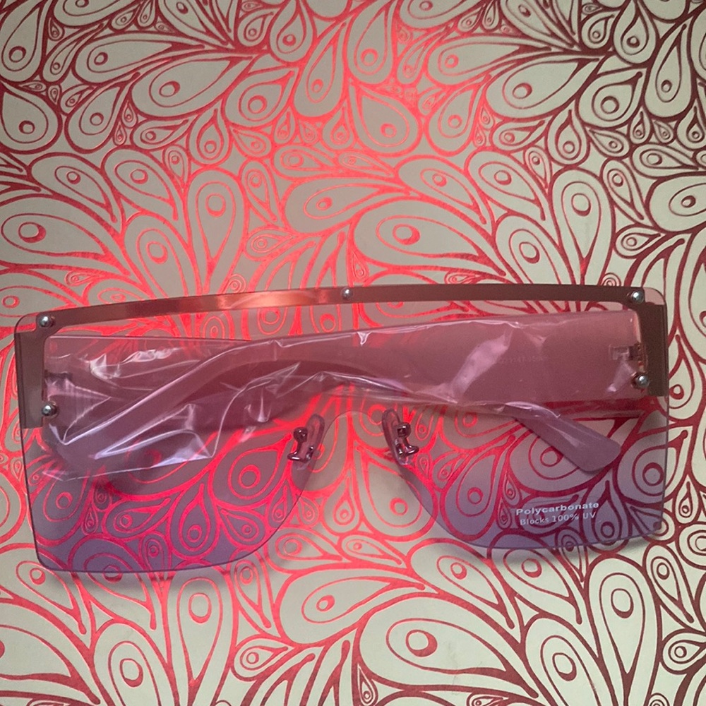 Brand new pink squared poly carbonate 100% UV sunglasses.